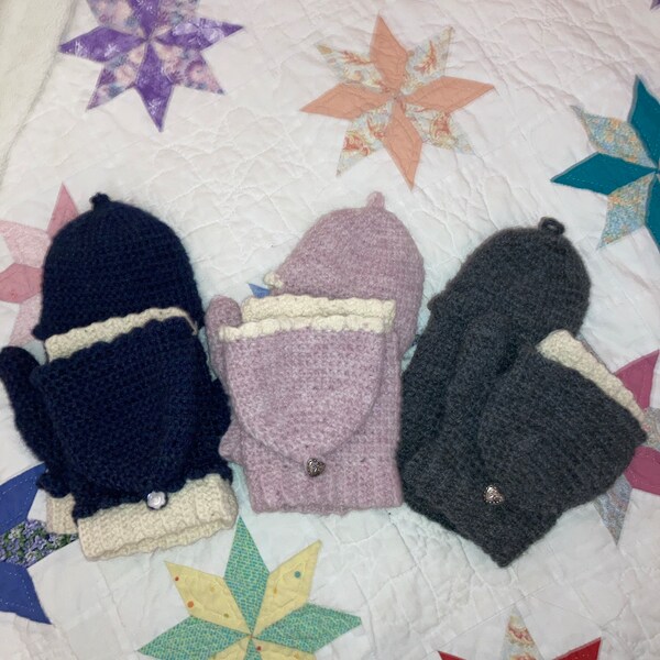 Easy Adjustable Glittens - PDF Crochet Pattern - Instant Download - Etsy