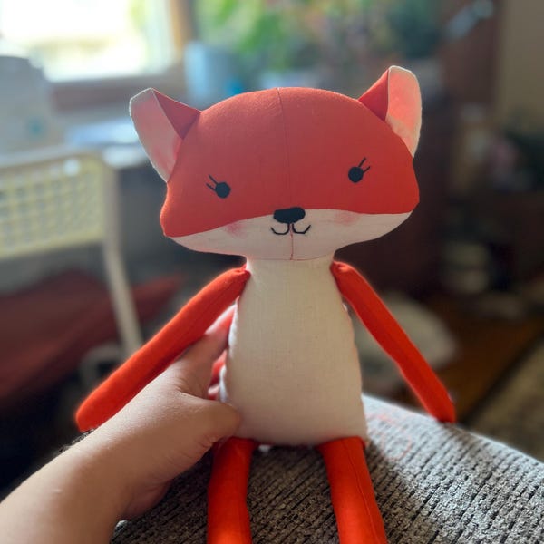 Fox Sewing Pattern PDF Make a Fox or Wolf Woodland Animal Cloth Doll ...