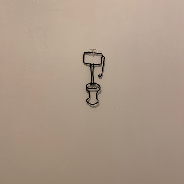 Handmade (black Pictured) Wire Bathroom, Toilet Wall/door Sign. Wire ...