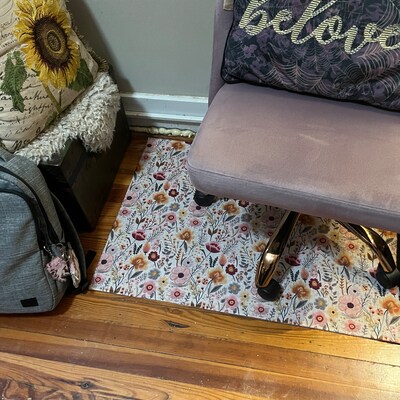 Cottagecore Flower Meadow Round Rug, Floral Round Area Rug, Round Floor ...