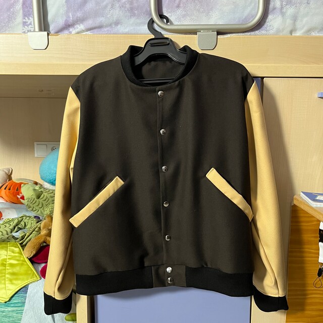バーシティジャケット PDF 縫製パターン サイズ XS / S / M / L / XL