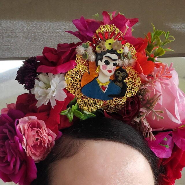 Frida Khalo Headpiece, Mexico Headpiece, Catrinas Headpiece  display picture 2