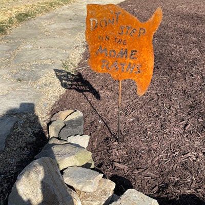Don't Step on the Mome Raths Yard and Garden Stick Sign - Etsy