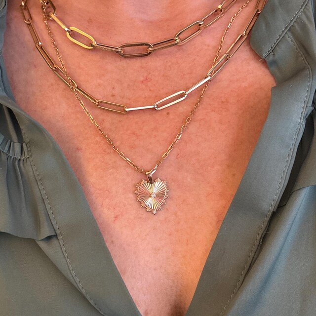 ネックレス・ペンダント Vine Chain Necklace 14K Gold Vine Chain Necklace for Woman/ 14K Solid Yellow