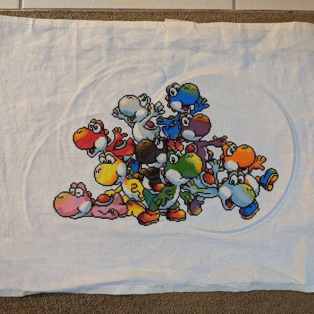 ヨッシーアイランド タイトル画面 クロスステッチ パターン - Etsy 日本