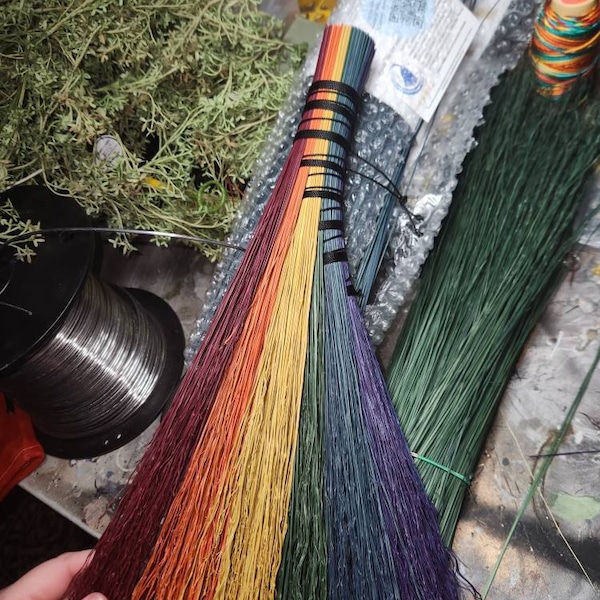 Broom Corn for Sale 20 Hand Dyed 1/2 Lb Bundles, Known as Broom Grass