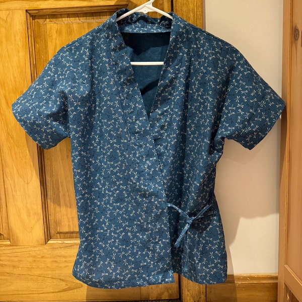 Boxy Top Sewing Pattern, Kimono Top With Tie Closure, Instant PDF ...