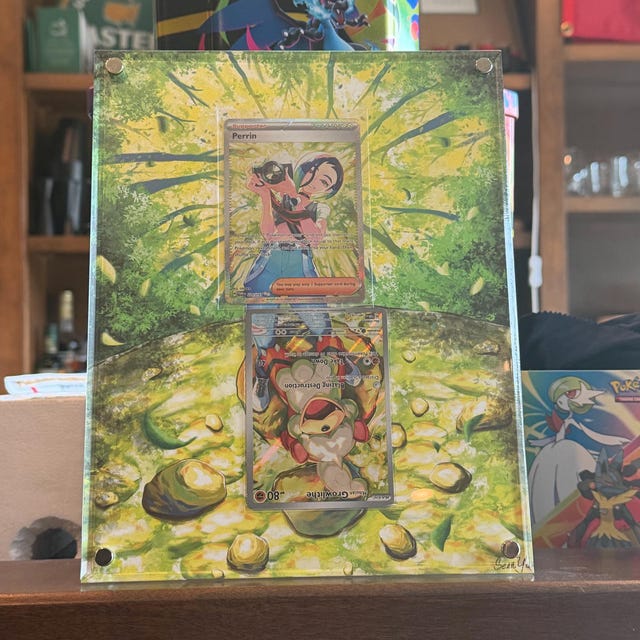 Perrin & Hisuian Growlithe Custom Pokémon Card Display Frame Case