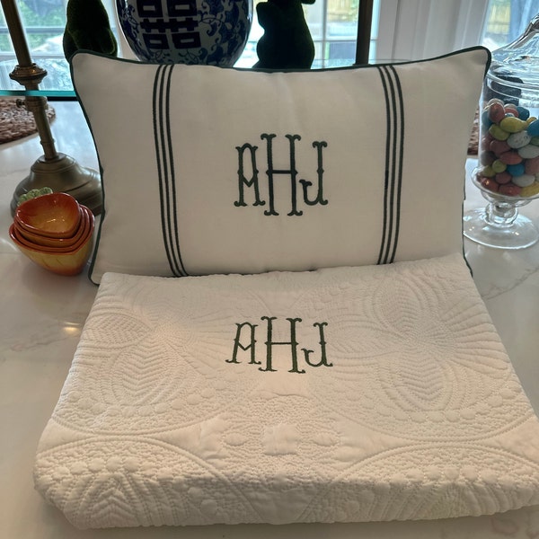 SALE** Fishtail Monogram Embroidery Font 4 Sizes Machine BX Embroidery ...