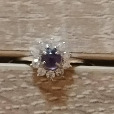 Ag Sterling - January Sterling Silver & CZ Birthstone Hearts Charm