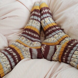 Blue - Kumaun Hand Knitted Acrylic Woolen Socks (Adult) main image 1