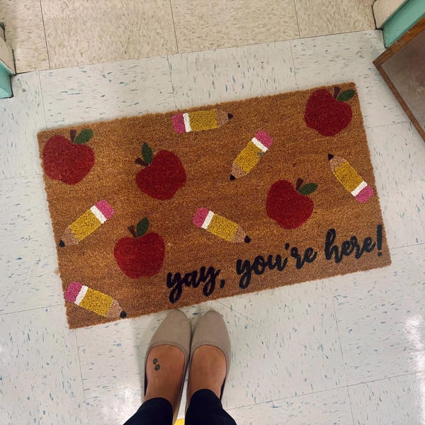 Cherry & Bow Doormat, Summer Doormat, Coquette Decor, Spring Porch ...
