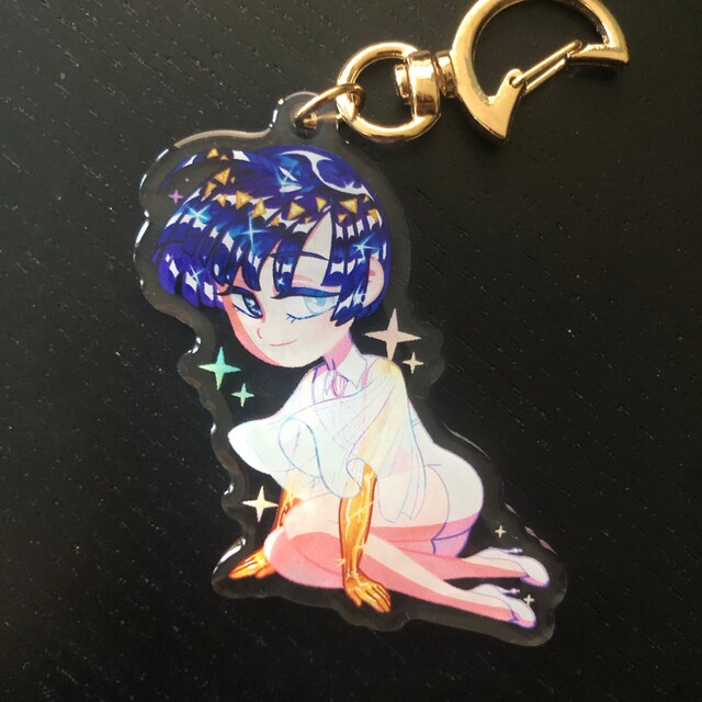 月のフォスキーホルダー、宝石の国/クリアアクリルキーホルダー - Etsy