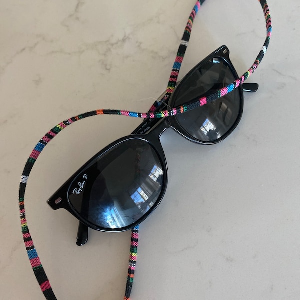 Boho Chic Sunglasses Cord: Colorful Glasses Chain, Adjustable Holder - Etsy