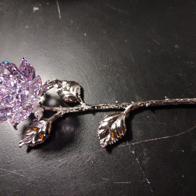 Crystal Rose Made With Swarovski Crystal - Pink Crystal Rose