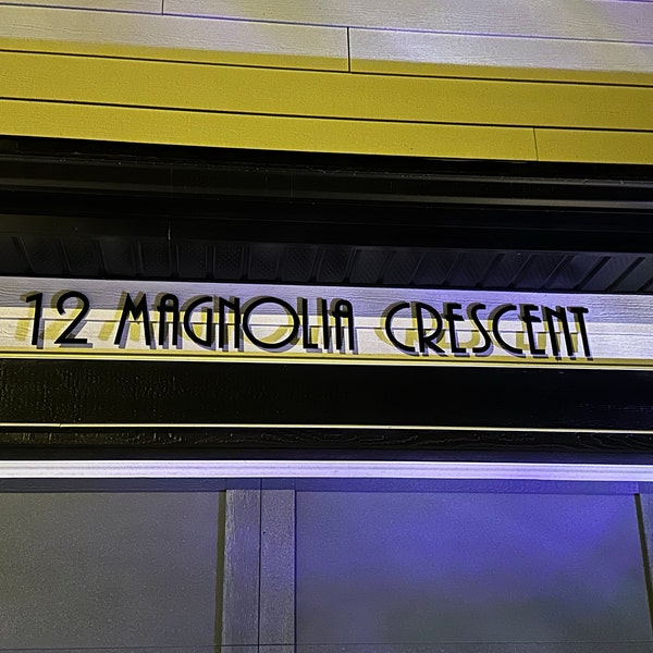 Glossy Black House Address Number Sign | Modern Address | Cursive ...