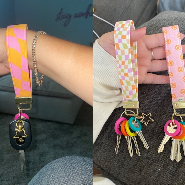 Sun Keychain Boho Sun Moon Keychain Wristlet – Stylish Hand