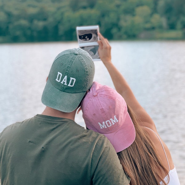 Mom & Dad Unstructured Dad Hat Cap, Pigment Dyed Unstructured Baseball ...