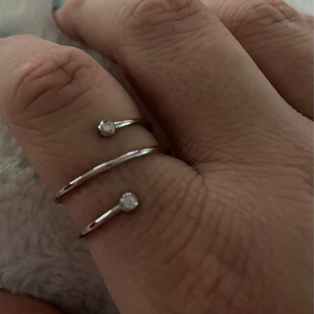 Spiral Diamond Ring / Coil Diamond Ring / 14K 18K Gold Swirl