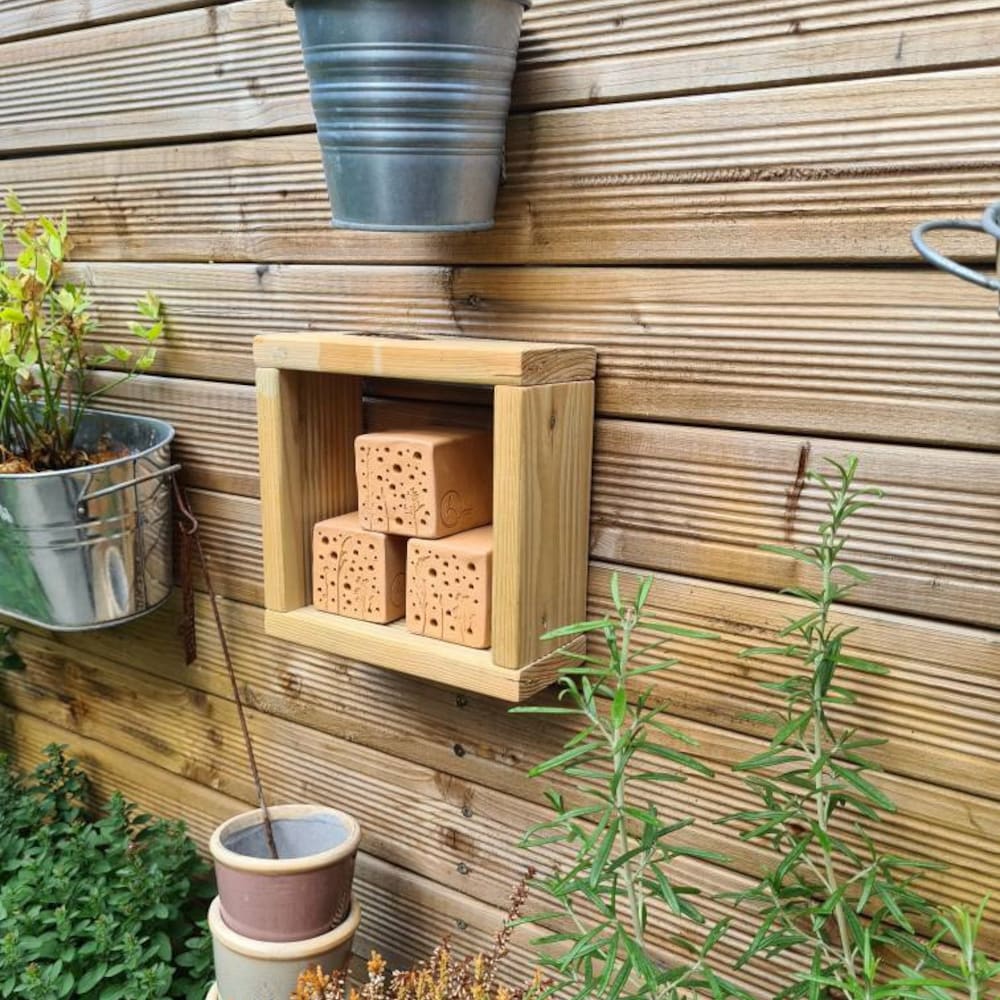 3er set Bienensteine Insektenhotel Bienenhotel