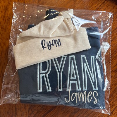 3-Piece Baby Outfit - Newborn Take Home Outfit - Navy Blue main image 0