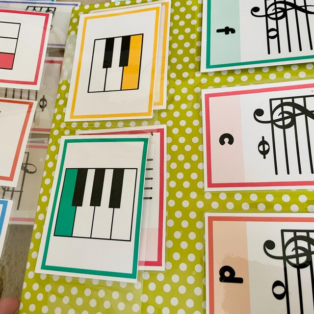 Piano Chords Flashcards Color Coded - 100 Accords Avec Affiche Pour Débutants Apprentissage Piano