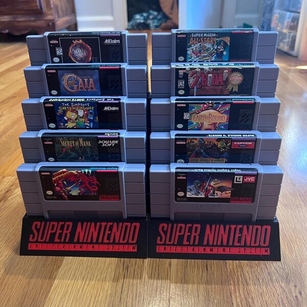 SNES Stacked Game Cartridge Display Stand - Etsy