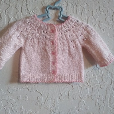 Digital PDF Knit Pattern: Easy Knit Baby Cardigan Sweater, Coat or ...