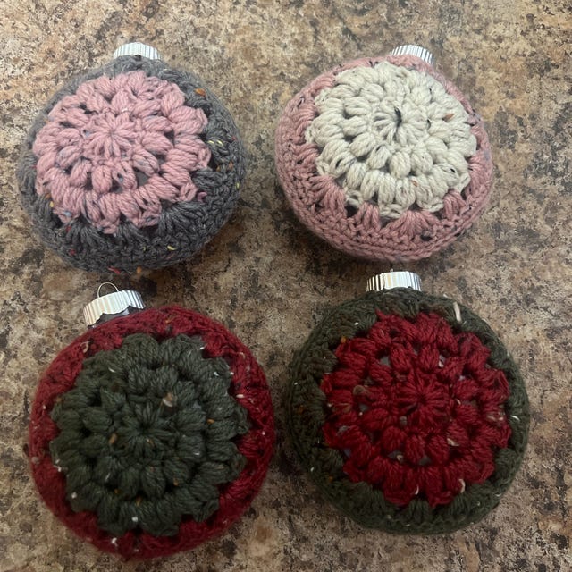 A customer's finished Hexagon Granny Ornaments Crochet Pattern