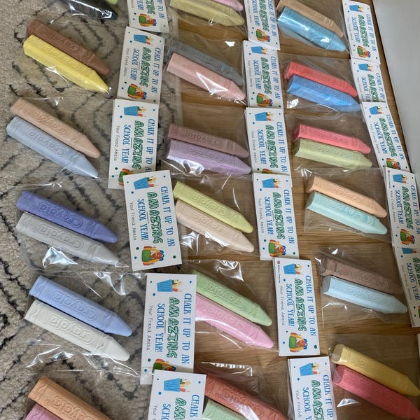 Personalized Chalk Class Gifts: End of Year, School Kids (bags and ...