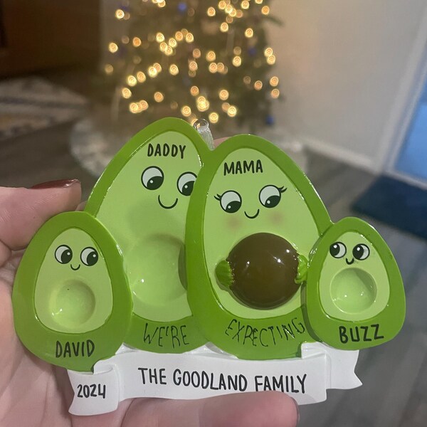 Expecting parents christmas ornament 2025