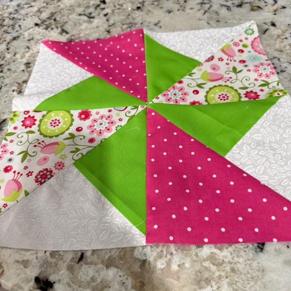 Double Pinwheel Quilt Block Pattern - With Video Tutorial - Learn to ...