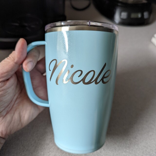 Insulated Coffee Cup, Personalized Laser Engraved Mug, Dishwasher Safe Insulated  Travel Coffee Cup 