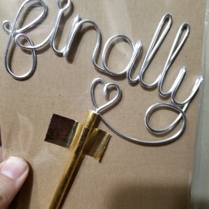 Rustic Cake Topper Wire Cake Topper Finally Wire Cake | Etsy