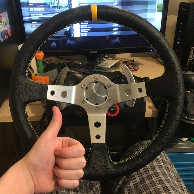 EPIC Logitech G27 adapter plate for 70mm steering wheel fits Sparco, Momo,  etc.