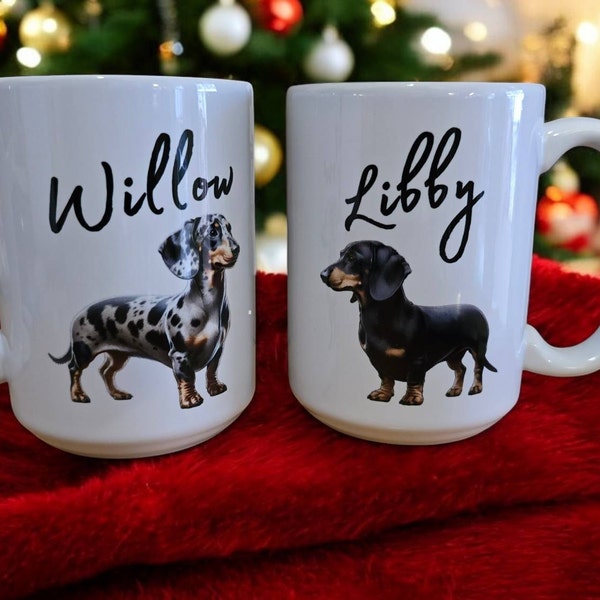 Custom Dachshund Tote Bag, Weiner Dog Tote Bag, Dachshund Christmas — free download