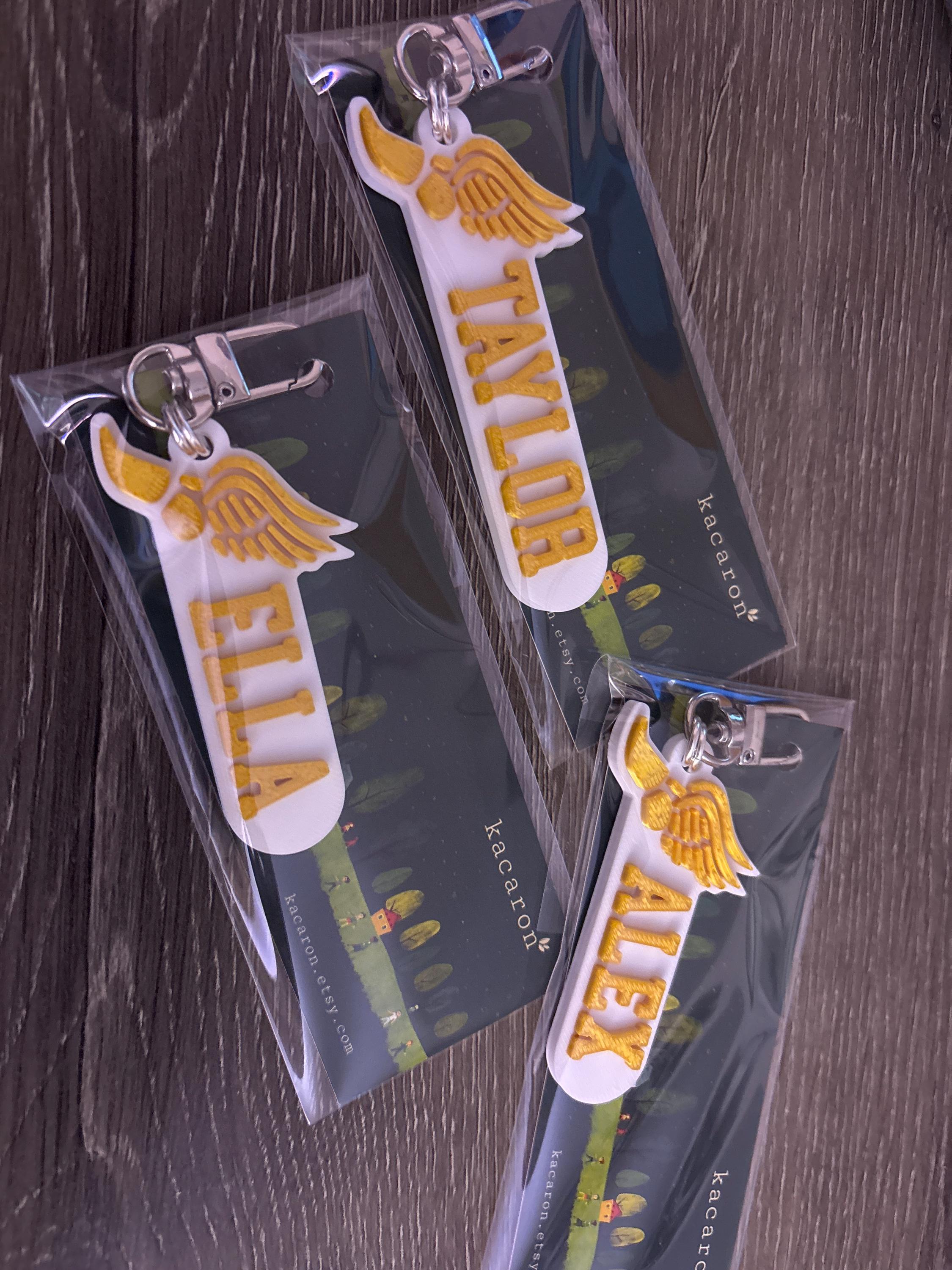 Track & Field Personalized Keychain / Keyring / Bag Tag / Name Tag - 3D Printed Plastic