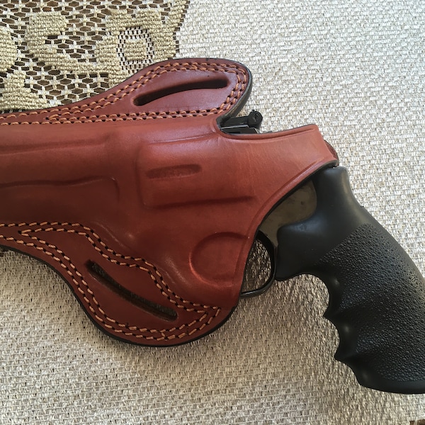 Doruk Leather OWB Belt Holster For Smith & Wesson .357 Magnum / .38 Special 4" Revolver