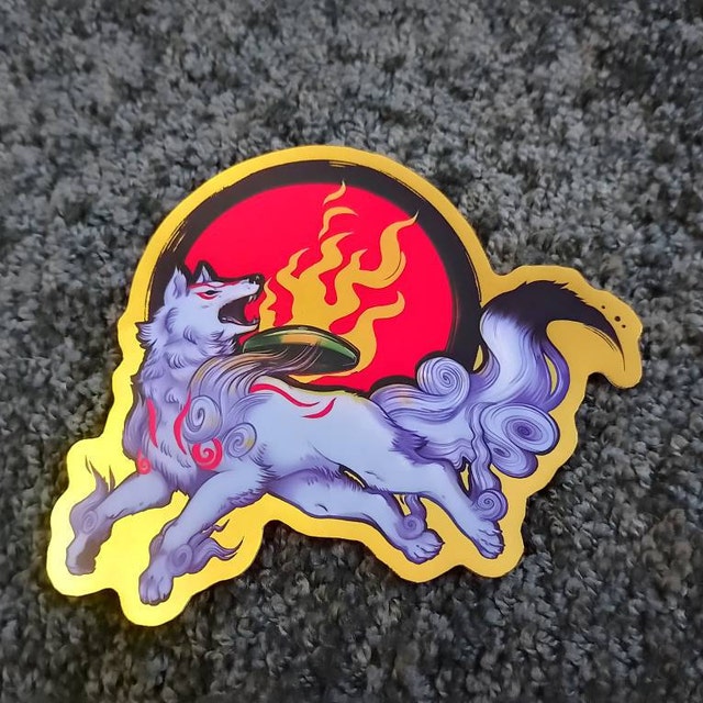 大神 天照大御神 金赤箔 天狼ステッカー - Etsy 日本