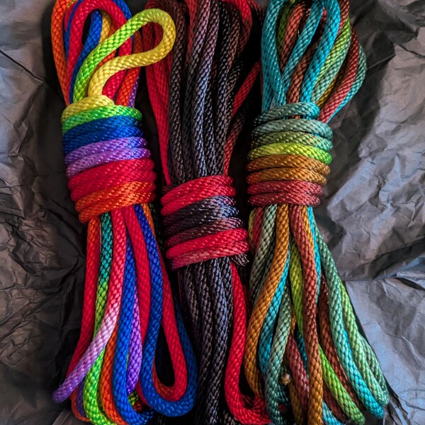 Sheebay Ropes Rainbow Silky Solid Braid Nylon Shibari Rope - Etsy