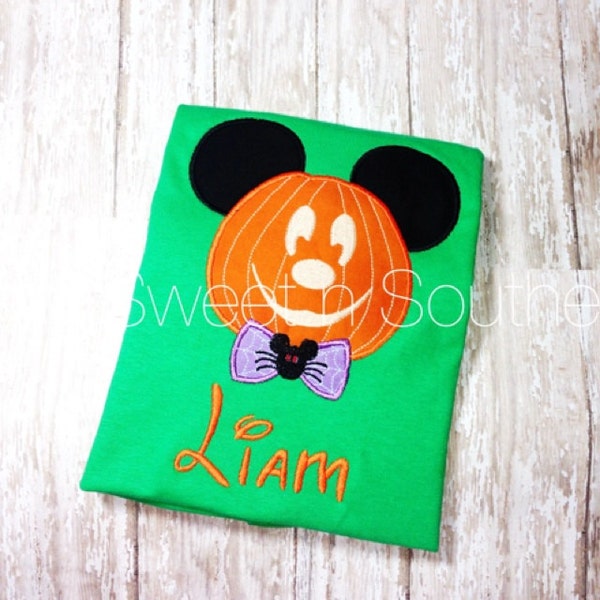 Character Inspired Mouse Pumpkin Jack O Lantern With Spider Bow Tie ...