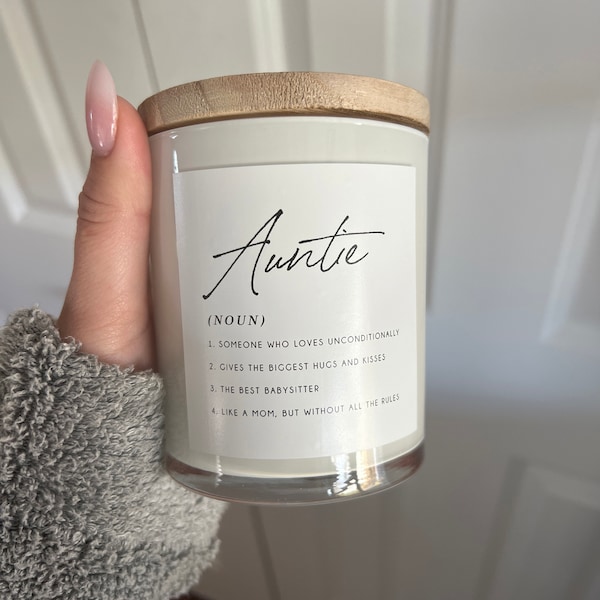 Aunt Definition Candle Label, Auntie, Pregnancy, Baby ...