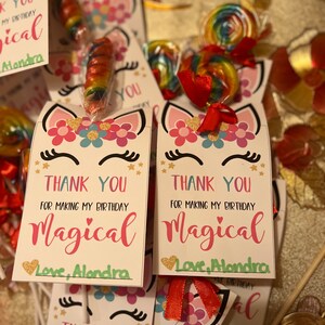 Unicorn Party Favors, PRINTABLE Unicorn Lollipop Holder INSTANT ...