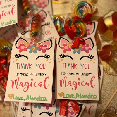 Unicorn Party Favors, PRINTABLE Unicorn Lollipop Holder INSTANT ...