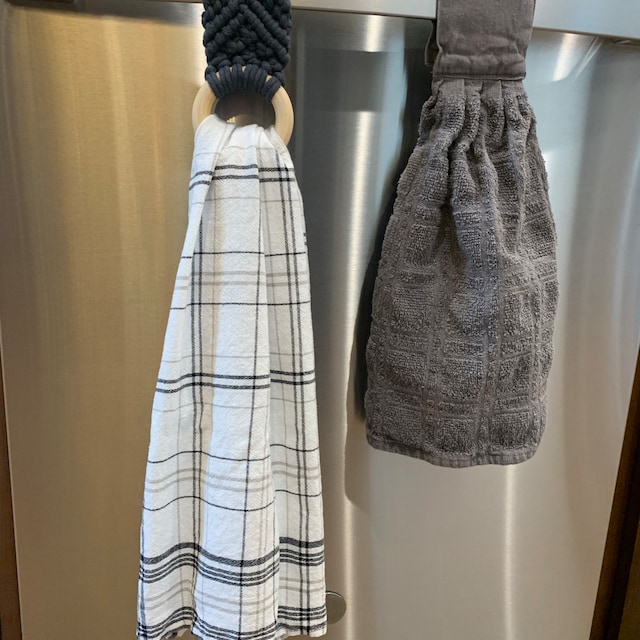 Kitchen Towels With Hanging Loop 3Pcs Kitchen Dish Towel Holder
