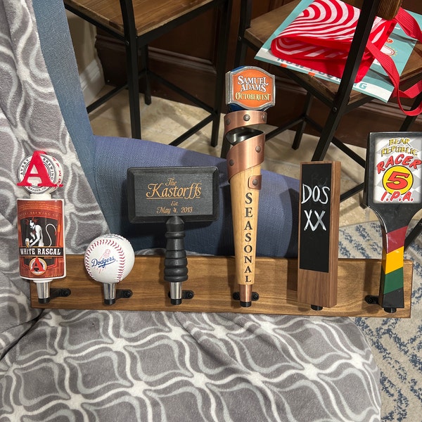 Tap Handle Rack Tap Handle Wall Display (rack) - Holds 6 Tap Handles - 24