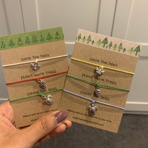 Vegan Wish Bracelet Great little gift Different designs available
