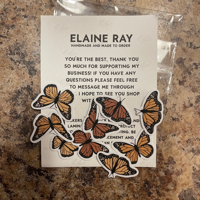 Mie Makes Brown Butterfly Sticker, Trendy Sticker, Sticker for Laptop,  Sticker for Waterbottle, Sticker for Hydroflask, Unique Butterfly