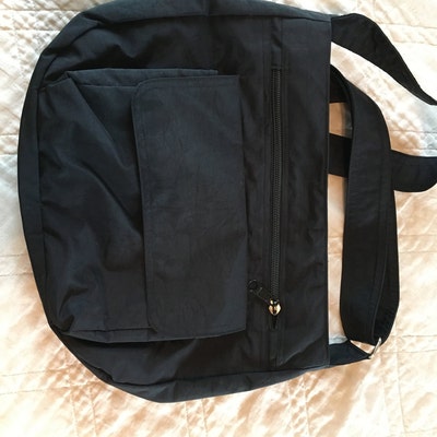 Grey Water Resistant Nylon Messenger Bag Shoulder Bag, Crossbody Bag ...