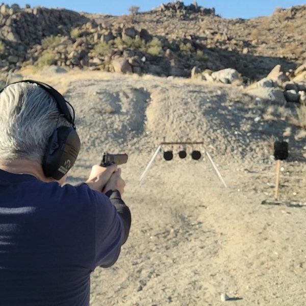 Portable Steel Challenge Plate Rack for Handgun Training Without Gong ...